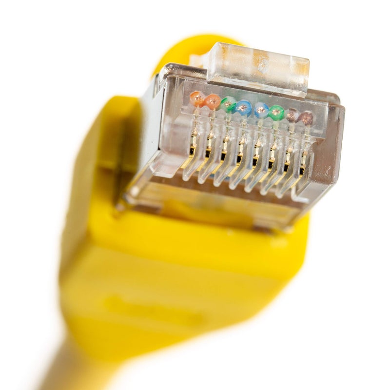 NTW Cat6 Ethernet Cable Shielded 100 FT Yellow Plated RJ45 Connector Internet LAN Wire Cable Cord for Modem Router PC Mac Laptop PS2 PS3 PS4 Xbox 360 Patch Panel Faster Than Cat5 Cat5e (345-S6-100YL) - Image 4